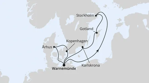 Route Schweden & Dänemark ab Warnemünde 1