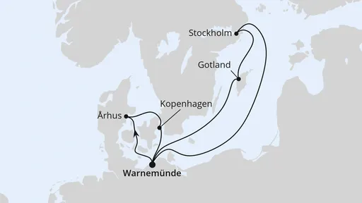 Route Schweden & Dänemark ab Warnemünde