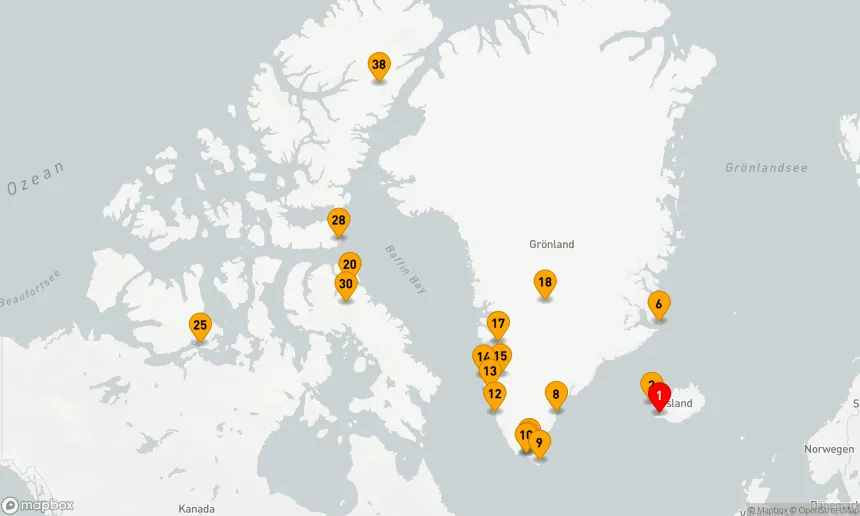 Route 45 Nächte - SCORESBYSUND, NORDWESTPASSAGE & HOHE ARKTIS
