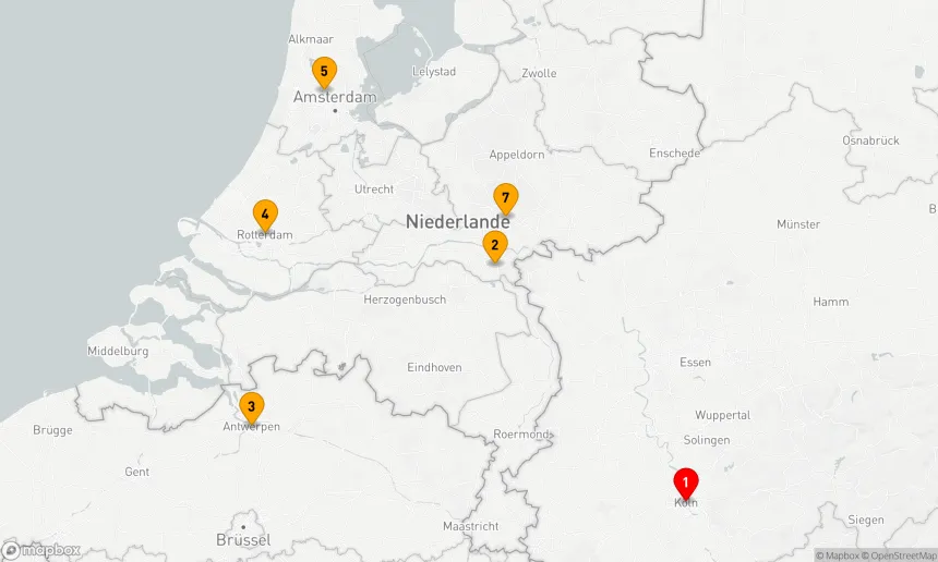 Route 8 Nächte - Silvester in Belgien und Holland