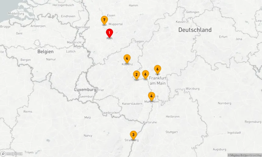 Route 7 Nächte - Silvesterkreuzfahrt am Rhein