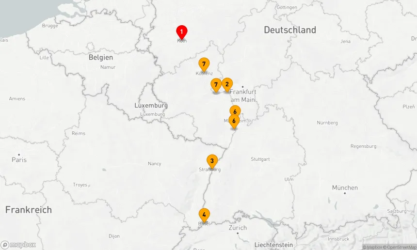 Route 7 Nächte - Silvesterkreuzfahrt am Rhein