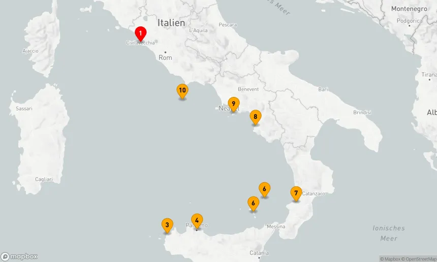 Route 10 Nächte - Sizilien enthüllt – mit den Schätzen Italiens
