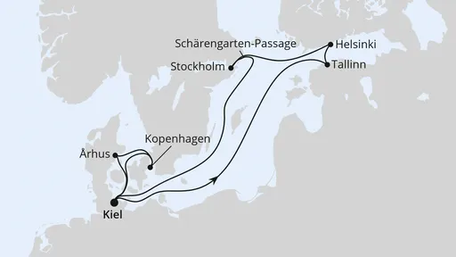 Route Skandinavische Highlights im Advent ab Kiel 2