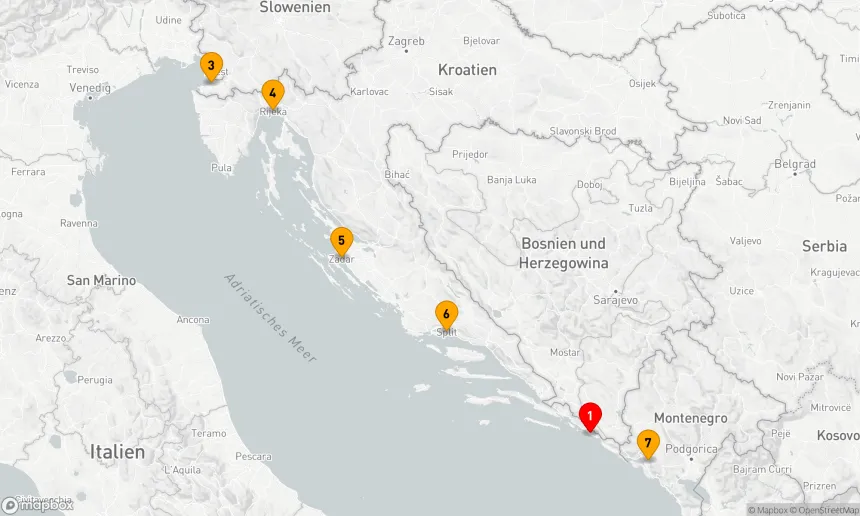 Route 7 Nächte - SLOWENIEN, KROATIEN & MONTENEGRO