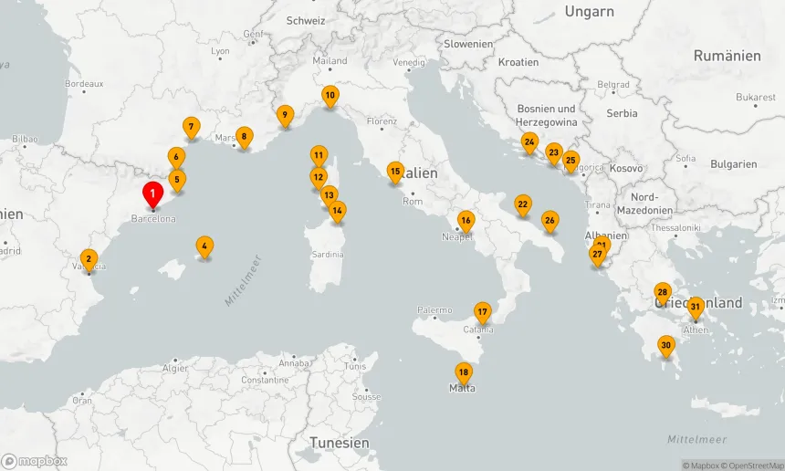 Route 30 Nächte - SONNENFINSTERNIS: SPANIEN, FRANKREICH, ITALIEN & GRIECHENLAND