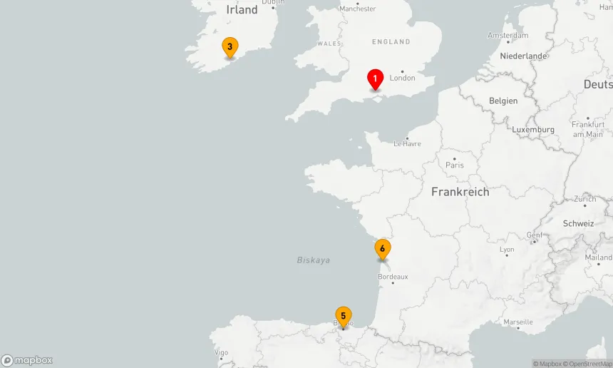 Route 7 Nächte - Spanien,  Frankreich und Irland