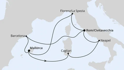Route Spanien, Frankreich & Italien ab Mallorca 2