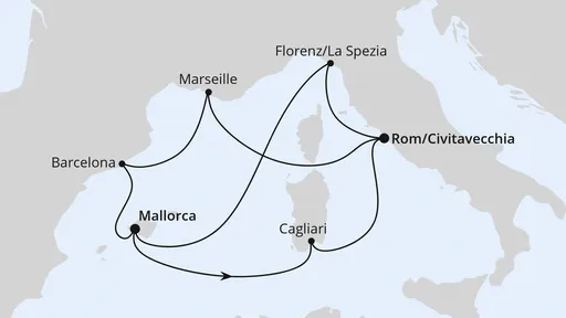 Route Spanien, Frankreich & Italien ab Mallorca 2