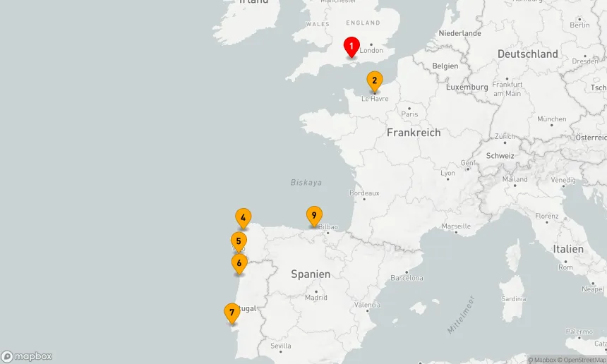 Route 10 Nächte - Spanien, Frankreich und Portugal