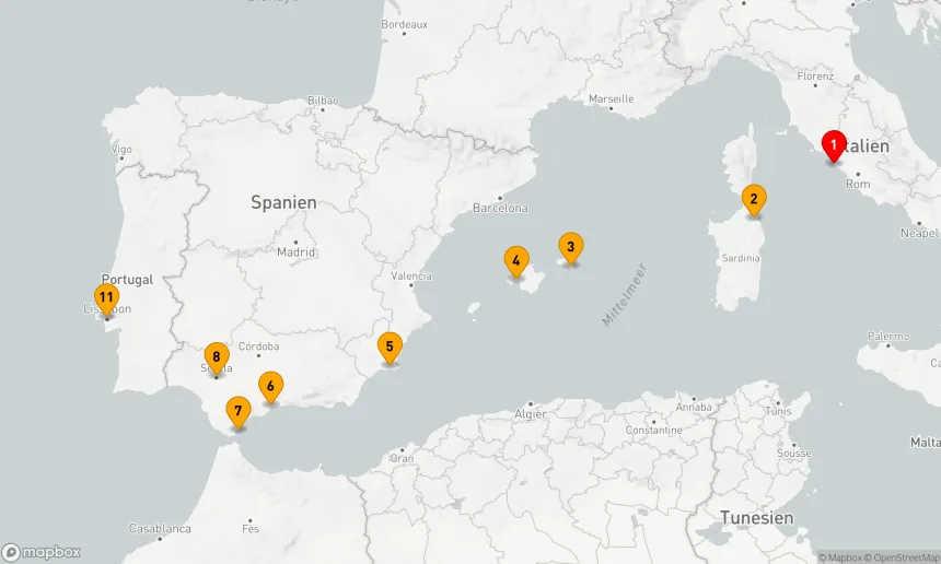 Route 10 Nächte - SPANIEN INTENSIV KREUZFAHRT: PALMA, MALAGA & SEVILLA