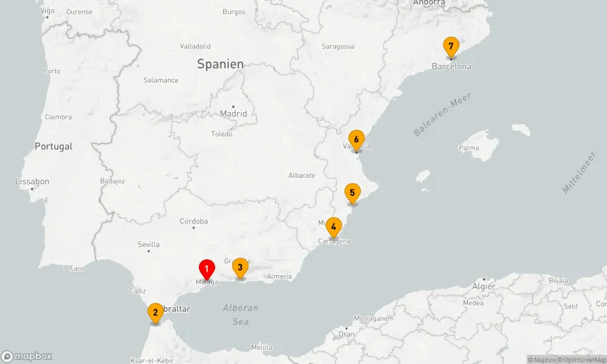 Route 7 Nächte - SPANIEN INTENSIV: MALAGA, VALENCIA & BARCELONA