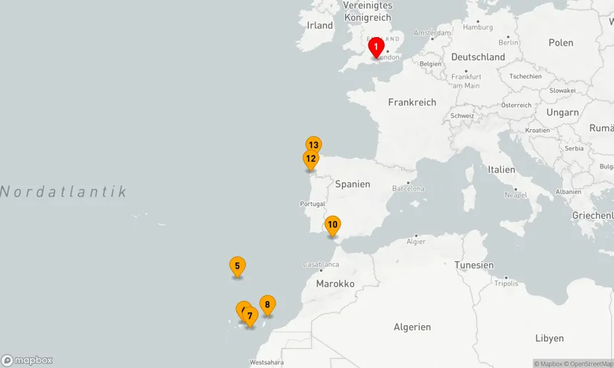 Route 14 Nächte - Spanien, Madeira und die Kanarischen Inseln