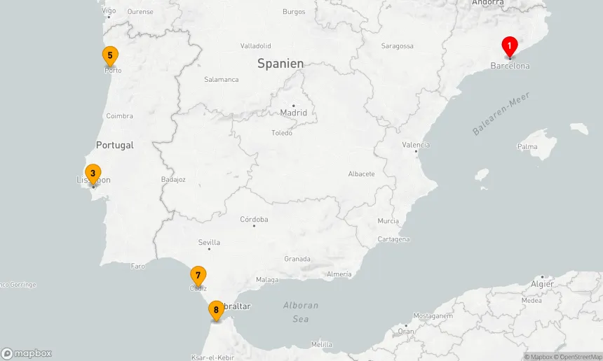 Route 9 Nächte - SPANIEN, PORTUGAL & MAROKKO