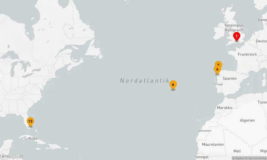 Route 12 Nächte - SPANIEN & AZOREN TRANSATLANTIK