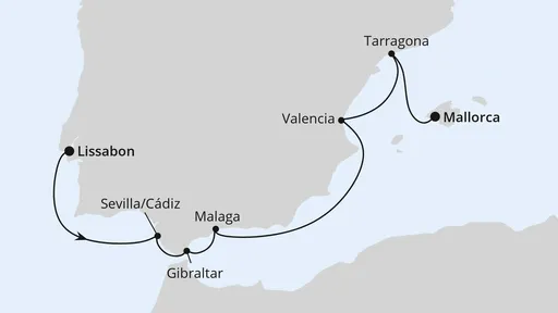 Route Spanien & Gibraltar ab Lissabon