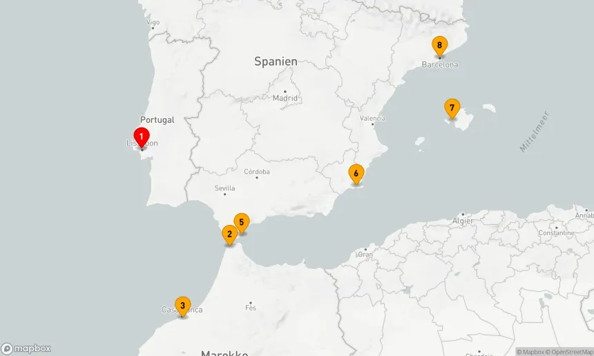 Route 7 Nächte - SPANIEN & MAROKKO - SONNENFINSTERNIS