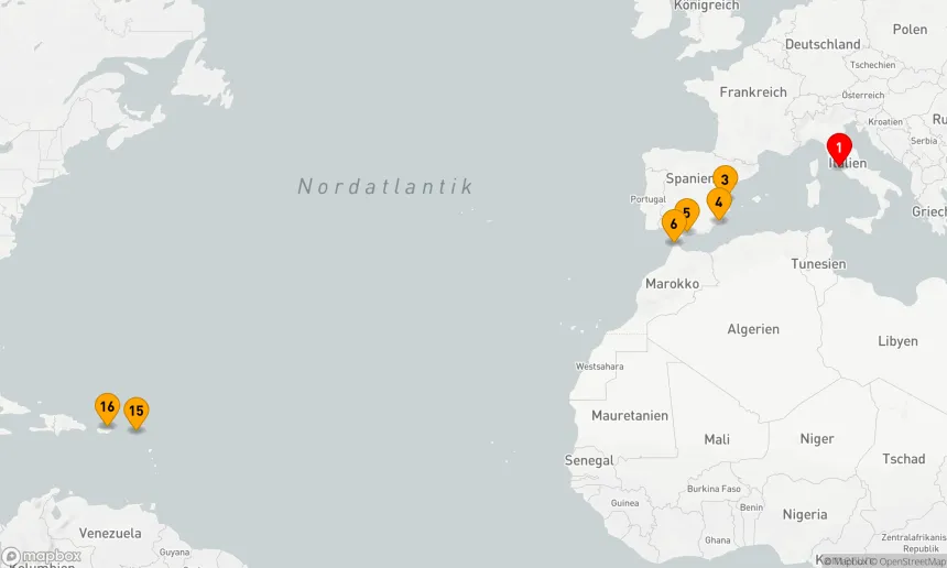 Route 15 Nächte - SPANIEN & MAROKKO TRANSATLANTISCH