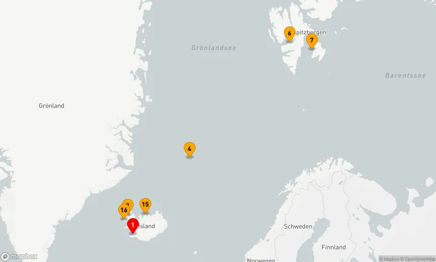Route 16 Nächte - SPITZBERGEN EXPEDITION & ISLAND