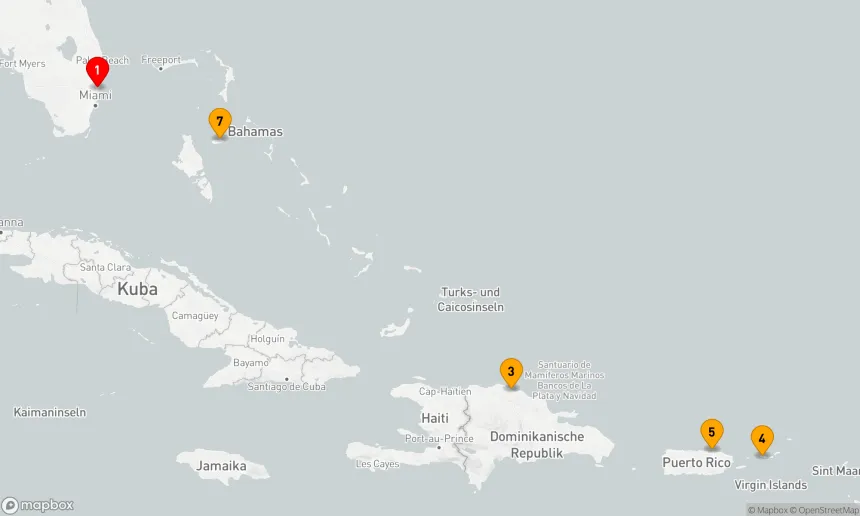 Route 7 Nächte - ST. THOMAS, SAN JUAN & BAHAMAS