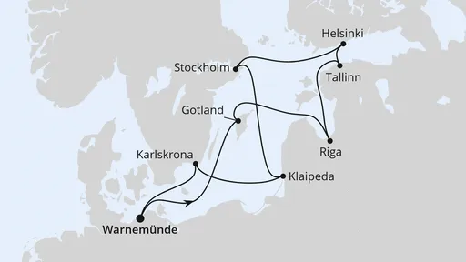 Route Städte der Ostsee ab Warnemünde 1