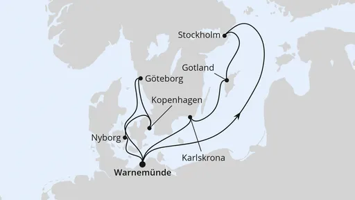 Route Städte der Ostsee ab Warnemünde 2