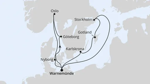 Route Städte der Ostsee ab Warnemünde 2