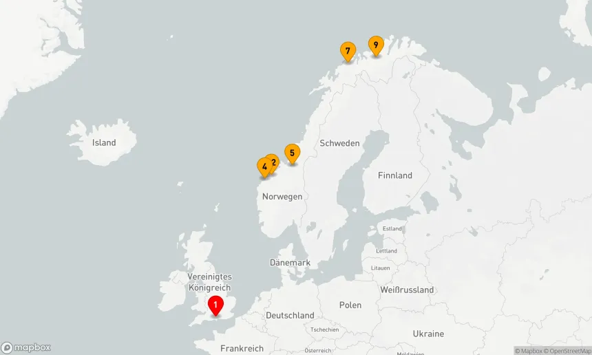 Route 14 Nächte - Suche nach den Nordlichtern