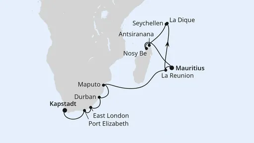 Route Südafrika, Seychellen, Mauritius & Madagaskar 2