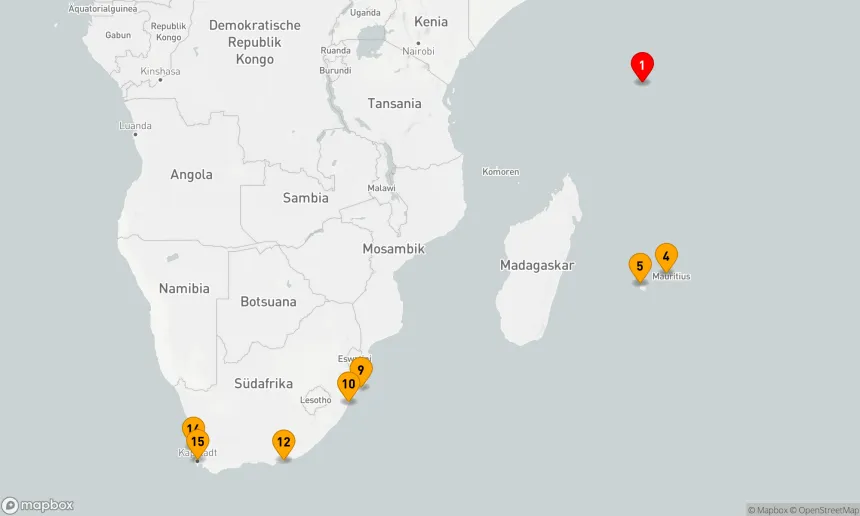 Route 14 Nächte - Südafrika und Inselparadies - Eine exklusive Reise entlang der Küste