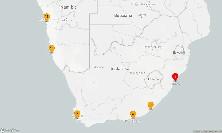 Route 10 Nächte - Südafrika und Namibia vom Meer aus: Rund um das Kap der Guten Hoffnung – mit Smithsonian Journeys