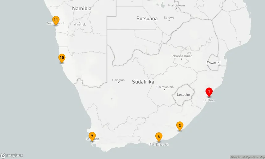 Route 10 Nächte - Südafrika und Namibia vom Meer aus: Rund um das Kap der Guten Hoffnung – mit Smithsonian Journeys