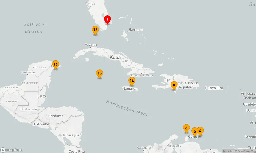 Route 17 Nächte - SÜDLICHE KARIBIK: CABO ROJO & ABC INSELN
