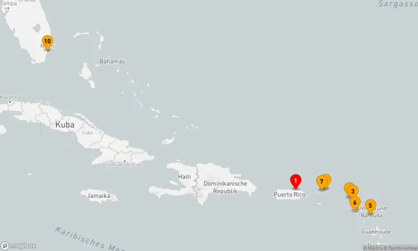 Route 9 Nächte - SÜDLICHE KARIBIK KREUZFAHRT: ST.BARTS, ANTIGUA & TORTOLA