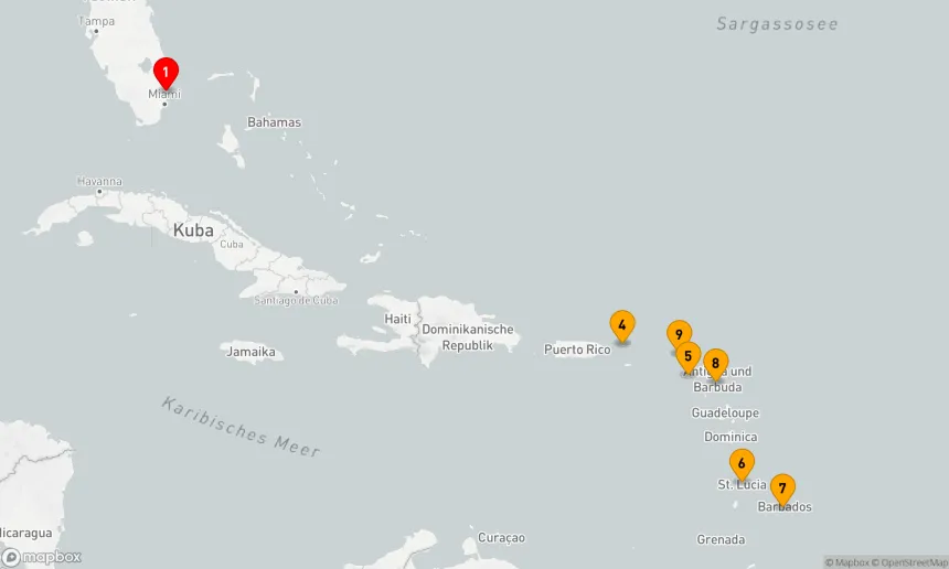 Route 11 Nächte - Südliche Karibik mit Barbados