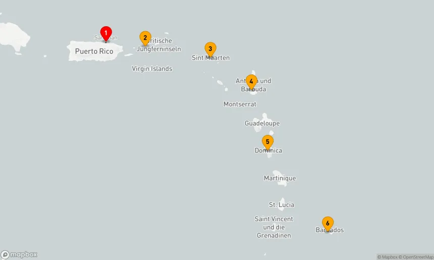 Route 7 Nächte - Südliche Karibik mit Barbados und Antigua