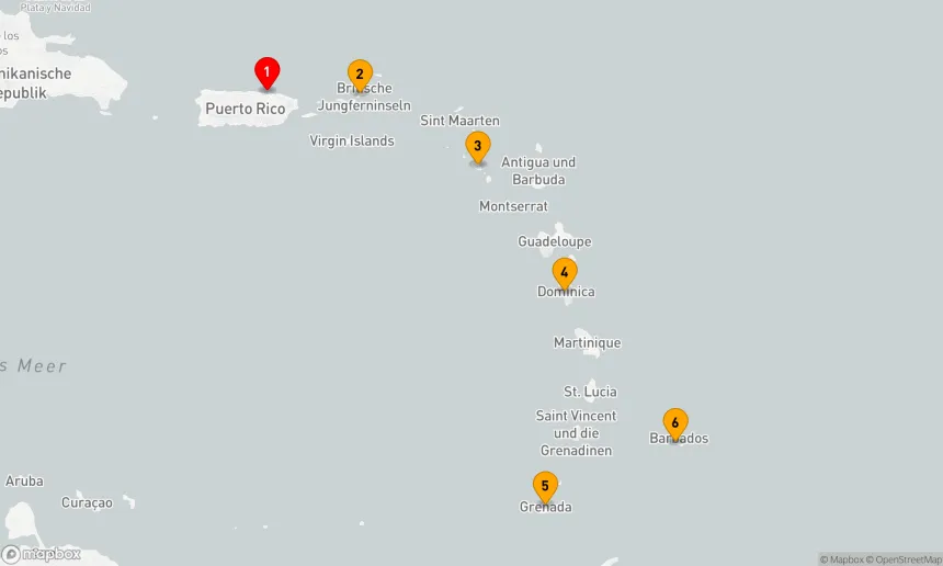 Route 7 Nächte - Südliche Karibik mit Barbados und Tortola