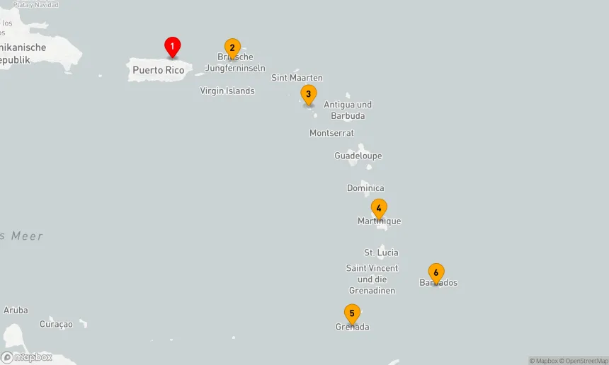 Route 7 Nächte - Südliche Karibik mit Barbados und Tortola