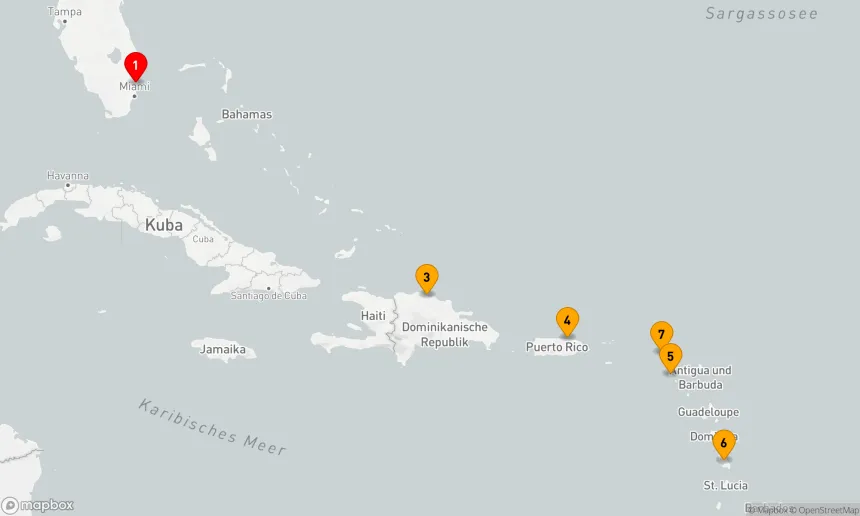 Route 9 Nächte - Südliche Karibik mit Martinique