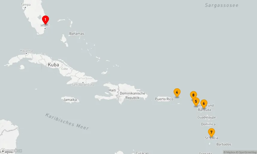 Route 10 Nächte - Südliche Karibik mit St. Lucia