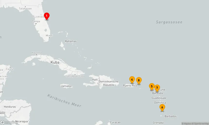 Route 10 Nächte - Südliche Karibik mit St. Lucia