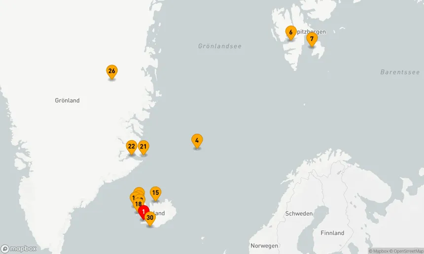 Route 30 Nächte - SVALBARD EXPEDITION, ISLAND & NORDOSTGRÖNLAND