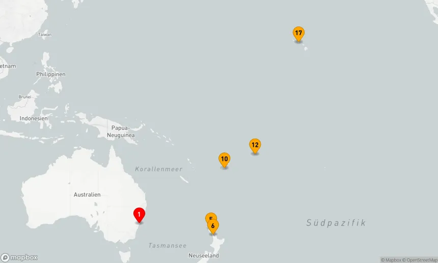 Route 17 Nächte - Tahiti, Hawaii & Südpazifiküberquerung