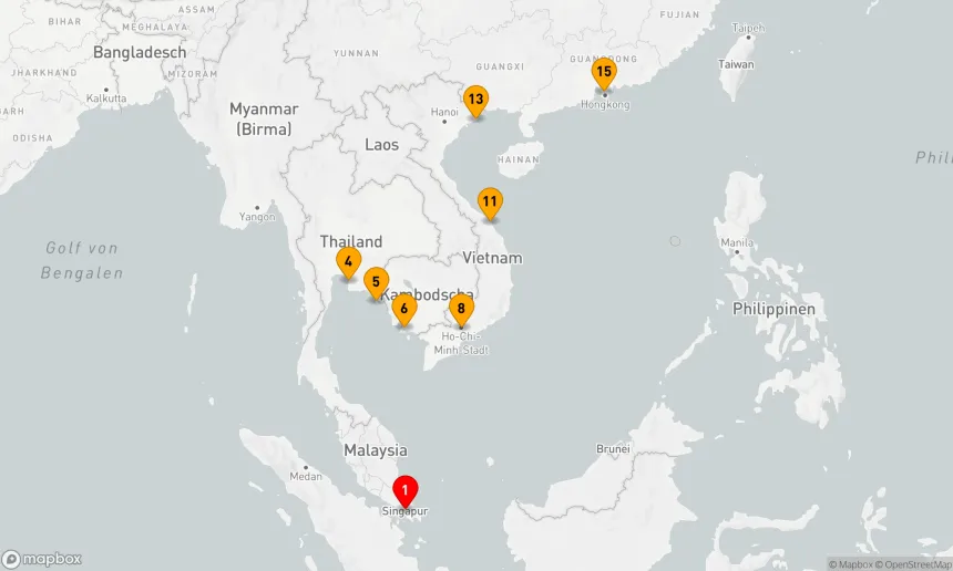 Route 14 Nächte - THAILAND, KAMBODSCHA & VIETNAM