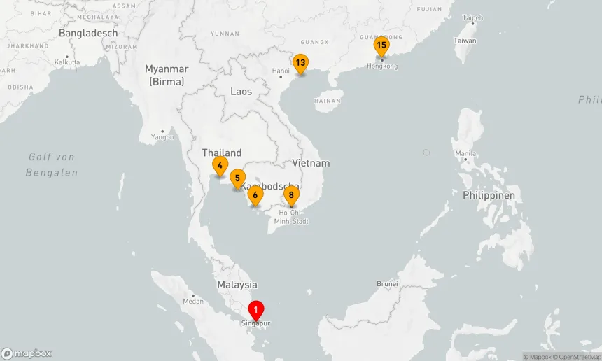Route 14 Nächte - THAILAND,  KAMBODSCHA & VIETNAM