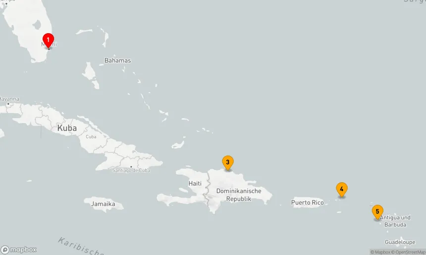 Route 7 Nächte - TORTOLA,  ST. KITTS & PUERTO PLATA
