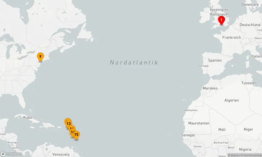 Route 28 Nächte - Transatlantik - Karibik (M805B)
