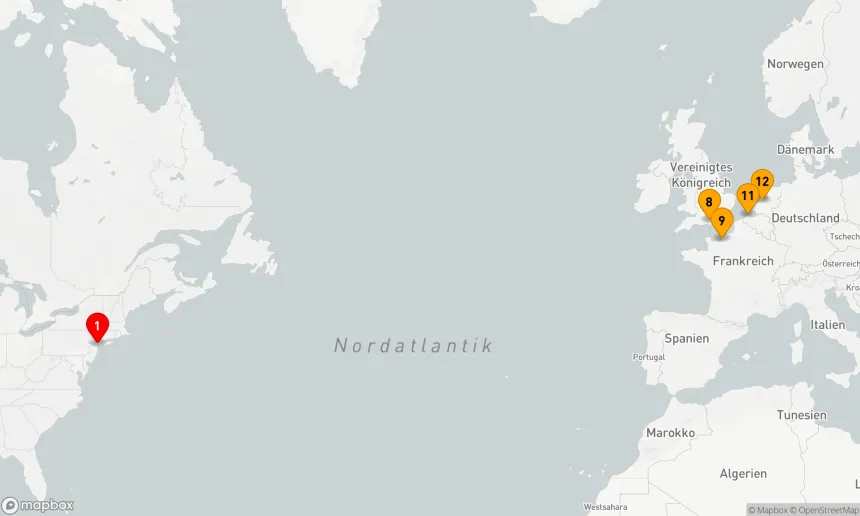 Route 21 Nächte - Transatlantik - Westeuropa (M632A)
