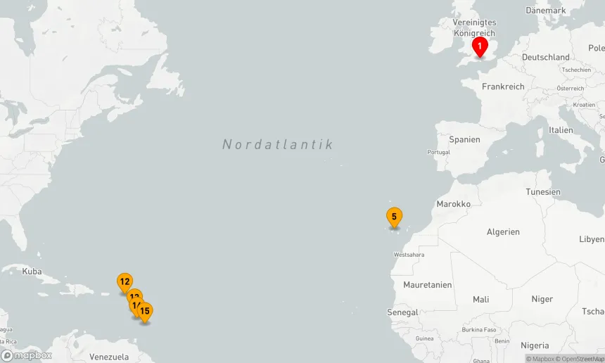 Route 14 Nächte - Karibik-Transatlantik