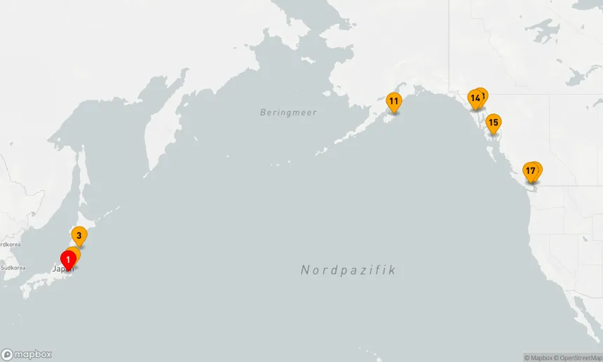 Route 17 Nächte - TRANSPAZIFISCHE KREUZFAHRT: TOKIO, ALASKA & VANCOUVER